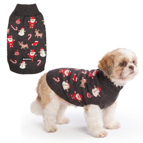 Spark Paws Christmas Knit Dog Sweater - Winter Dog Clothes, Small Med Large