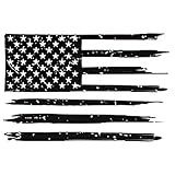 Tattoonova usa Six sheets Temporary Tattoos for Men and Women American Distressed Flag Usa Grunge Patriotic Symbol Silhouette Stoke Fake Tattoo Kits Sets For Neck Arm Hands Leg