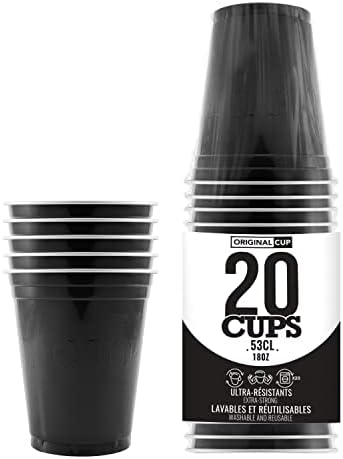 Pack of x20 Official Original Pastel Pink Cups | 53cl Pastel Pink American Cups | Beer Pong | Premium Quality | Reusable Plastic Cups | Hand & Machine Wash | OriginalCup®