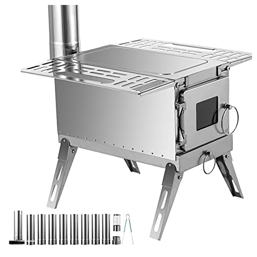 Happybuy Tent Wood Stove,Outdoor Camping Wood Burning Stove Stainless Steel With Folding Pipe,Portable Wood Stove 90.6'' Height Wood Tent Stove For Camping, Tent Heating, Hunting, Outdoor Cooking