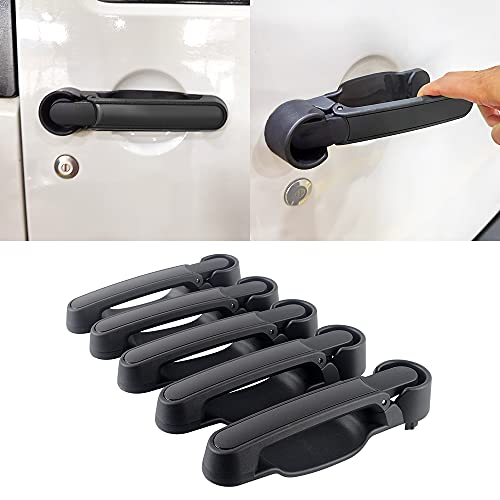 FURYENGRAVER Door Handles Kit & Tailgate Handle for 2007-2018 Jeep Wrangler JK JKU No Button Pressed Release 5Pcs by FURYENGRAVER - Used condition - US$74.13