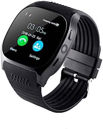 Amazon.com: DILO Smartwatch T8 con Bluetooth, Bluetooth, SIM Soporte y  cámara TFcard para Android e iOS, podómetro, monitor de sueño, color negro  : Electrónica