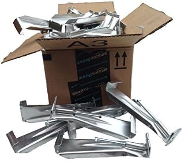 6 Inch Quick Hidden Rain Gutter Hanger Bracket Incudes Pre-Inserted Screw (50 Pack)