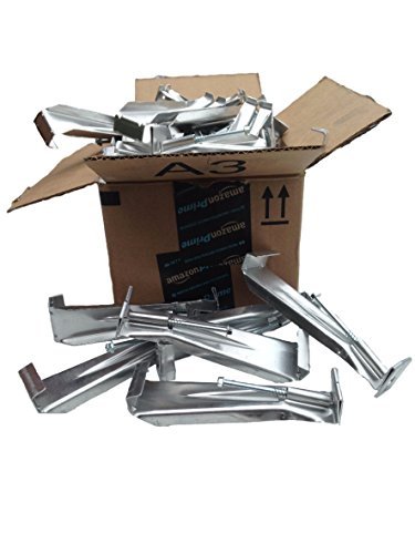 6 Inch Quick Hidden Rain Gutter Hanger Bracket Incudes Pre-Inserted Screw (50 Pack)