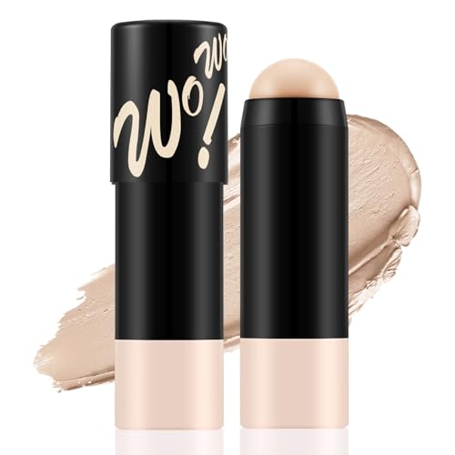 Apooliy Base de maquillaje mate en barra, ligera, de cobertura total, de larga duración, corrector en barra, resistente al agua.
