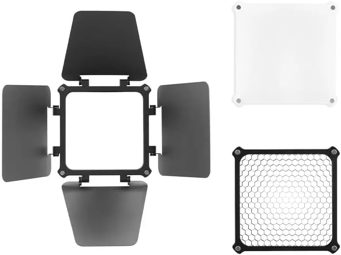 ZHIYUN FIVERAY M20 Video Light Modifier Pack, M20C Accessories with Honeycomb Grip Diffuser, 4-Leaf Barn Doors Suitable for use in m20, m20c, cm15，X100 RGB