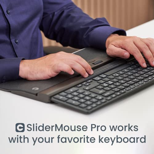 Contour Design Slider Mouse Pro - Wireless Ergonomic Mouse For Laptop And Desktop Computer W/ Programmable Buttons, Regular Design And Plug & Play Installation - Compatible W/ Mac And Pc (Dark Grey) #TOP6