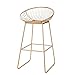 Ts-ideen MY1MEY - Taburete de bar (metal, 42 cm), color dorado 62 cm dorado