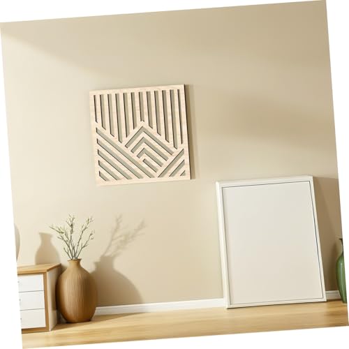 Miniatura 7 de Homoyoyo Decoración De Pared Vintage En Madera De Arce Pequeña, Panel Decorativo Hueco Abstracto, Colgante Rústico Para Sala Y Jardín, Juego De 2 Piezas