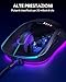 immagine 4AUKEY Knight Mouse da Gioco, Mouse Gaming RGB con 10000 DPI, 8 Pulsanti Programmabili, Effetti di Illuminazione RGB, Macro, Mouse da Gioco Filo con Pulsante di Fuoco per PC e Mac