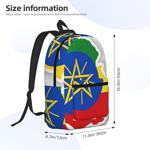 Sac à dos d'école Éthiopie léger pour soulager le dos des étudiants