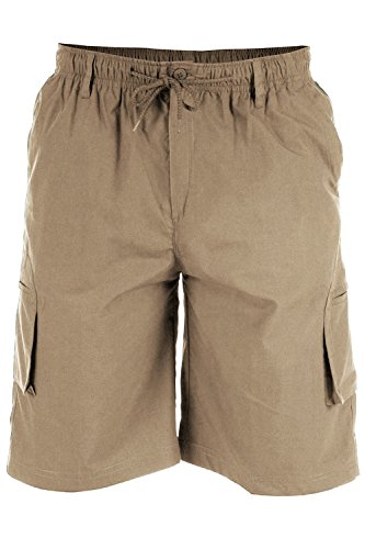 DUKE D555 Mens King Size Big Tall Nick Cargo Short Sand - Size 4XL