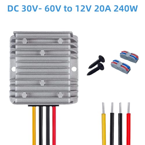 Funayama DC-DC 36V 48V to 12V 20A 240W Step Down Converter Golf Cart Voltage Regulator Reducer Transformer Waterproof Power Supply Module - Thumbnail 2