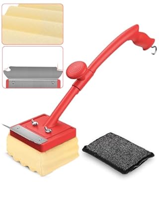 Grill Brush Bristle Free, Safe Non Metal Wire with Scraper 2 Replacement Heads, Steam Grilling Grate Cleaning Tool, Wireless Bbq Cleaner Accessory Kit Set, Outdoor Cast Iron Barbecue/Barbeque Scrubber