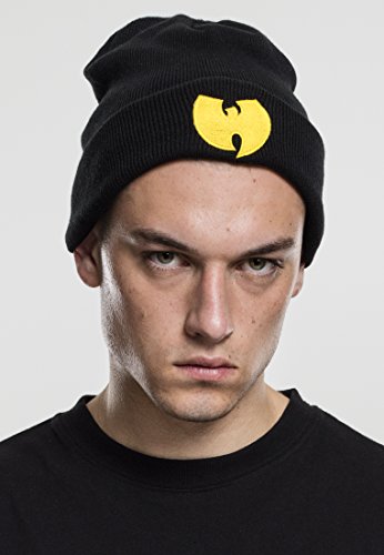 Wu-Wear Wu-Tang Clan - Gorro Unisex con Logotipo Bordado, Unisex Adulto, WU005, Negro, Talla única