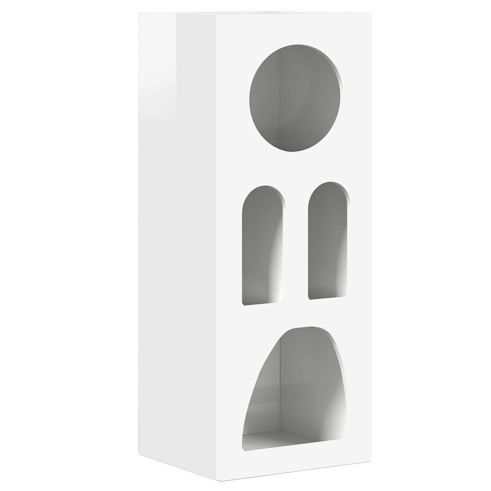 Credenza bianca lucida, 40 x 35 x 100,5 cm, in legno