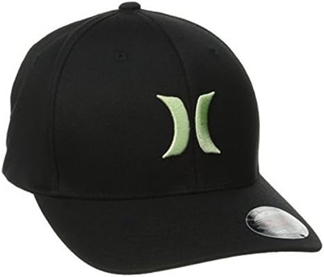 Hurley Men's One and Only Black White Hat Flex Fit
