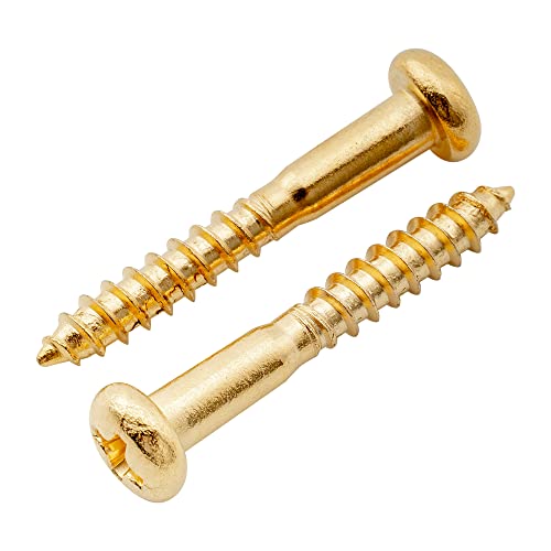 Musiclily Ultra 3.5x25mm Stainless Steel Pan Head Mounting Screws for Strat Style Electric Guitar Tremolo Bridge, Gold (Set of 6) - Image 3