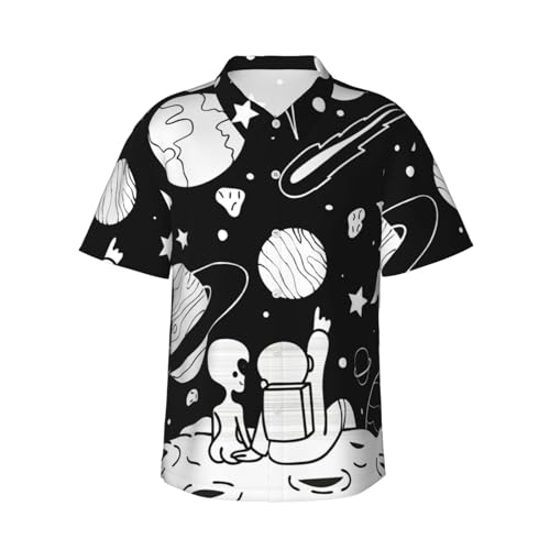 Chemise hawaïenne astronaute pour homme idéale pour vos soirées plage et vacances d'été