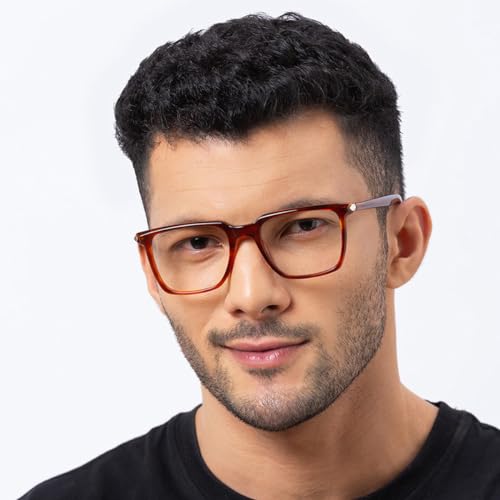 Image of Shisen Fox Kimyou 2.0 Square Acetate Spectacles Frames for Men & Women with Demo Lenses | Classic Full Rim Eye Frames for Men & Women | Stylish Specs Frame for Man & Woman