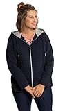 Cierre: sin cierre Ulla Popken Sudadera con Detalle de Bordado de Diamante, Azul (Marine 75133376), 48 Grande para Mujer