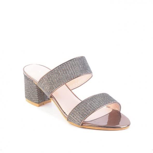 Alfio Raldo Gold TextuRed Chunky Heels