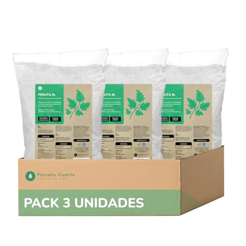 PLANETA HUERTO | Perlita 24 Litros | Sustrato Ligero y Aireado | Favorece el Desarrollo Radicular de las Plantas