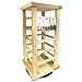 Ikee Design Natural Wood Rotating Jewelry Earring/Accessory Storage Display, can hold up to 100 Pairs of Earrings.