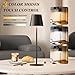 Cordless Table Lamp Rechargeable Black - KK 2 Pack 5000mAH Battery Operated Lamp for Counter, 3 Color Stepless Dimming Waterproof LED Wireless Lamp for Dining Kitchen, Outdoor Patio, Touch Control