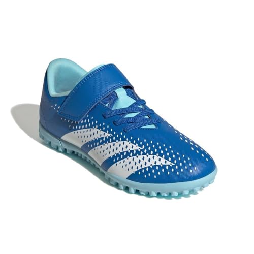 Chuteira Society Adidas Predator Accuracy.4 Infantil - Azul e Branco - 35