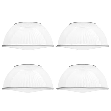 HYPERLITE 60 Degree PC Reflector ONLY for Hero Series LED High Bay Light 4-Pack (Milky Reflector with Cover)