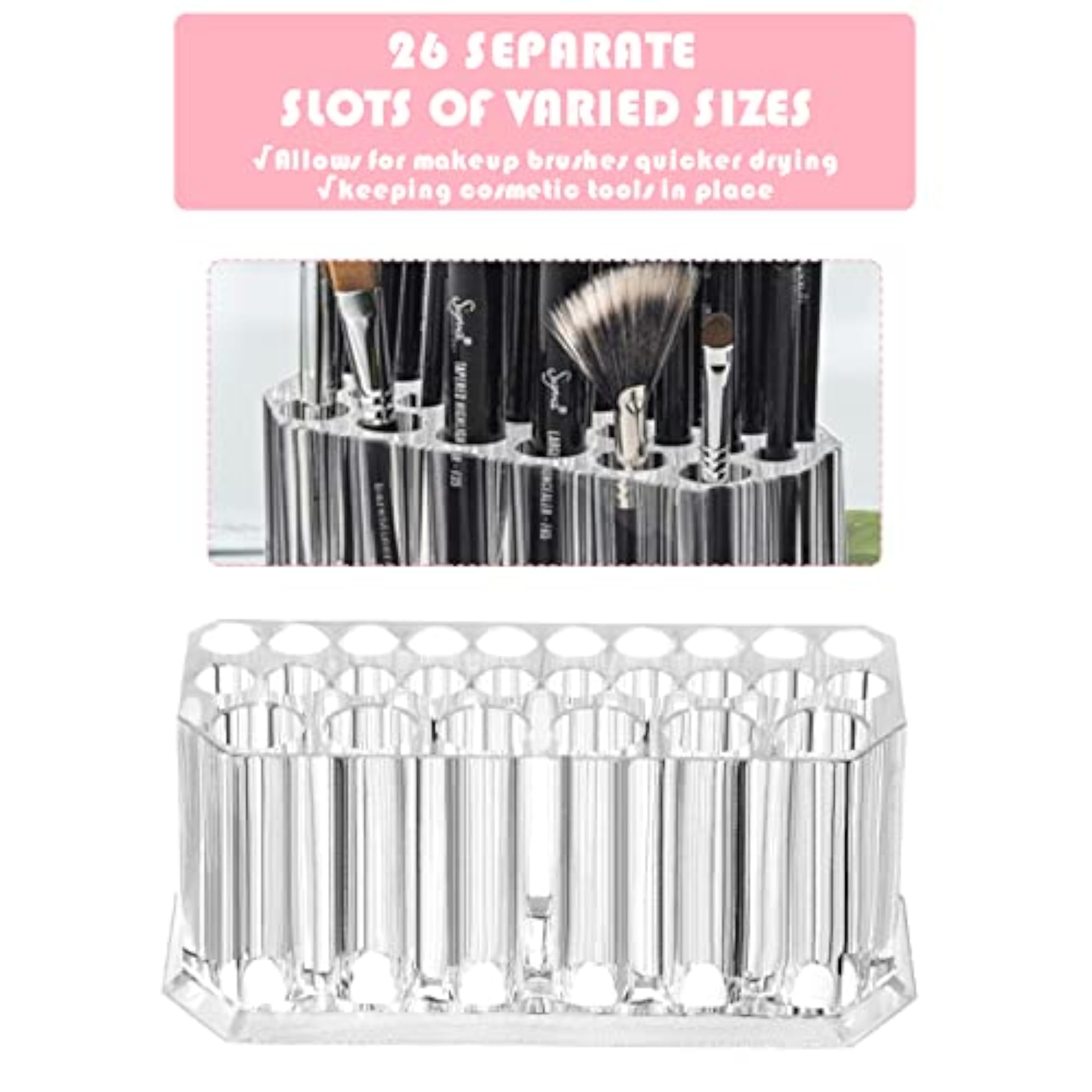 Acrylic Eyeliner and Lip Liner Holder Organizer