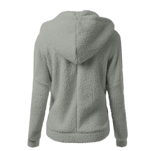 Hooded Fleece Jacket for Baby Girls Full-Zip Shaggy Solid Windproof Coat Winter Warm Casual Outwear with Pocket3