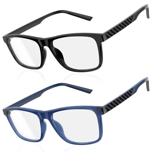 Amorays Premium Lesebrille Herren Ultraleicht TR90 Frame Blaulichtfilter hochwertig Lesebrillen 8085