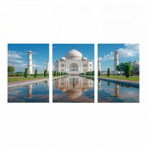 Cadeau Femme Diamond Painting Taj Mahal Kit Complet Broderie Adulte 3 Pièces