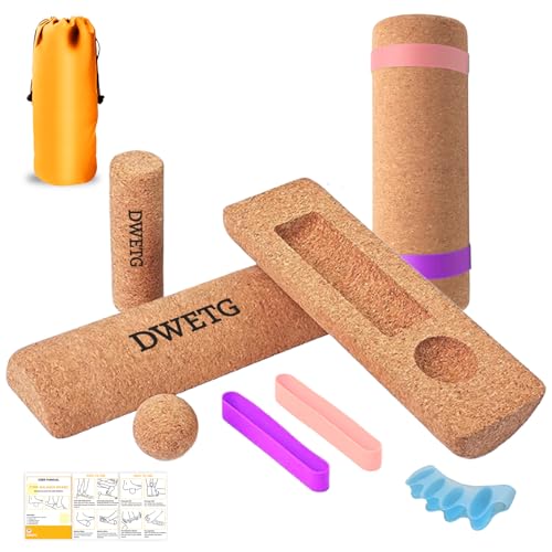 Premium Cork Balance Board for Foot Recovery & Mobility Professional Foot Strengthening & Balance Training Kit for Plantar Fasciitis Relief Physical Therapy & Stability (Full Premium Kit)