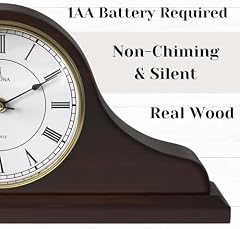 Lovely Home Essentials Real Wood Mantel Clock review photo Lovely Home Essentials Real Wood Mantel Clock review image