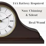 Lovely Home Essentials Real Wood Mantel Clock