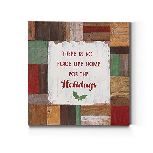 Renditions Gallery Canvas Wall Art Paintings for Home Decor There is no Place Like Home Inspirational Quote Artwork Prints for Living Room Home Kitchen Wall Decorations - 24"X24" LT05
