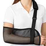 Vive Arm Sling for Shoulder Injury & Surgery Recovery - Waterproof Mesh Shower Sling Immobilizer for Rotator Cuff Support - Right Left Arm for Men & Women - Stabilize Elbow, Wrist, Thumb, Dislocation