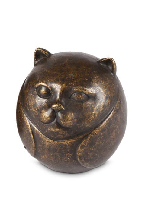 Mini-urne en bronze chat Éternité pour garder son souvenir près de votre cœur