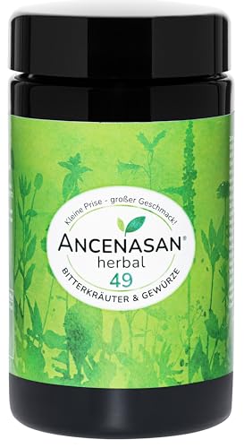 ANCENASAN herbal (120g) | 49-Bitterkräuter-Pulver | Mit natürlichen Bitterstoffen | Vegan Glutenfrei | Made in Germany