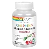 Solaray Childrens Vitamins & Minerals Complete Multivitamin for Kids Great Black Cherry Flavor (0762