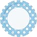 Light Blue Polka Dot Paper Plates, 8ct