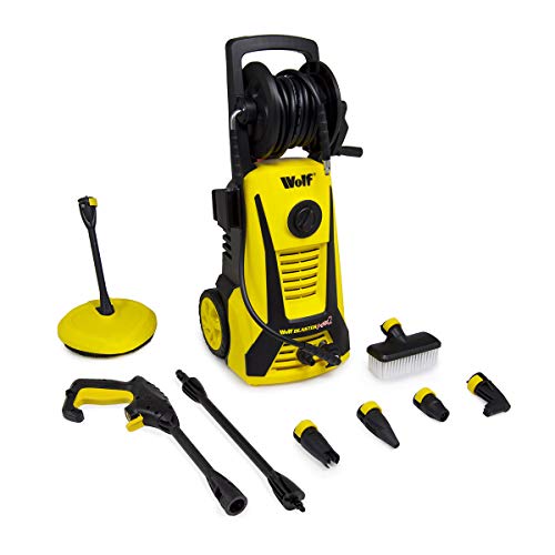 Wolf Blaster Max 2 Electric Pressure Washer 2400psi 165BAR Power Jet + 5 Attachments & Patio Cleaner