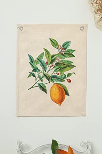 Ralxion Retro Lemon Tapestry, 12×16 Small Tapestry For Bedroom Wall Hanging Decoration, Boho Hippie Vintage Botanical Art Retro Room Decor For Home, Dorm, Office, Bedroom, Living Room, Bathroom, For Teen Girls Women #TOP9