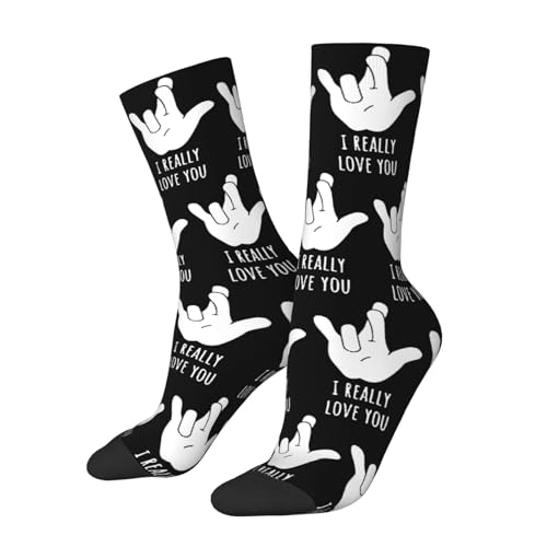 Calcetines Deporte Lenguaje De Señas Americano Te Amo Calcetines De Trabajo Absorben El Sudor Support Calcetines Antiampollas Calcetines Para Viajar Correr Trekking