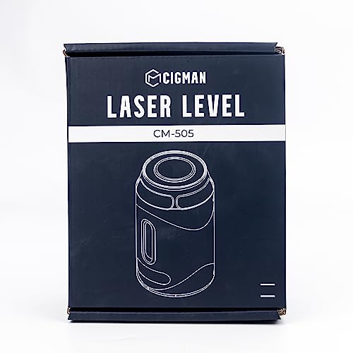 Foto von CIGMAN Kreuzlinienlaser Grün Selbstnivellierend (Honrizontale 360 Grad- Laserlinie + vertikale Laserlinie), Kreuzlaser Linienlaser Laser-Nivelliergerät mit wiederaufladbarer Batterie, CM505