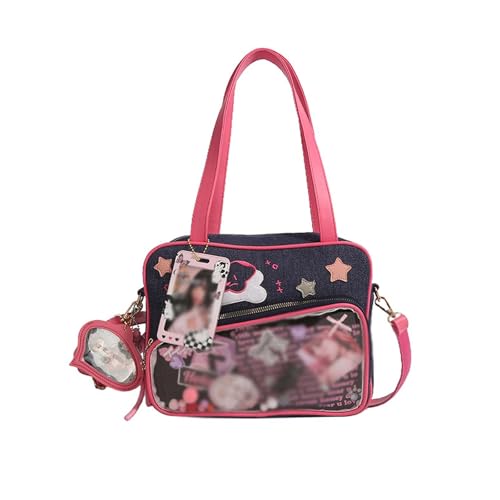 itabag star patterned shoulder bag badge display crossbody bag