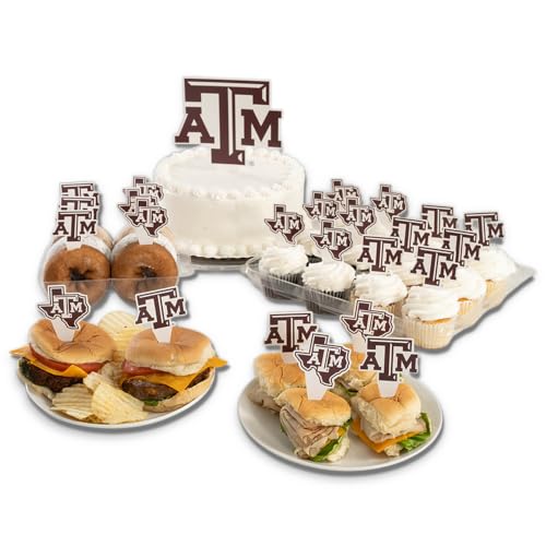 Desert Cactus Texas A&M Aggies TAMU Food Picks, Cupcake Toppers, 25 pcs
